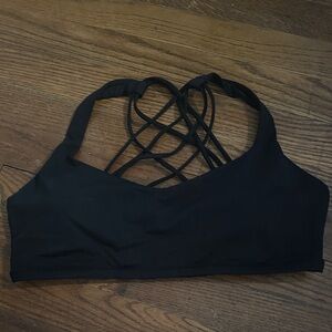 Black Lululemon Free To Be sports bra